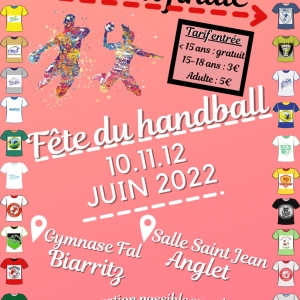 La Fête du HAND 2022 les 10,11 et 12 Juin sur les Sites d’ Anglet et Biarritz